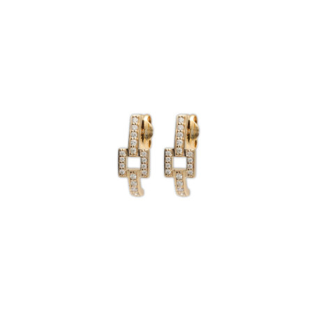 Pendientes Oro Amarillo Y Diamantes. Género: Mujer. Material: Oro amarillo. Piedras: Diamantes