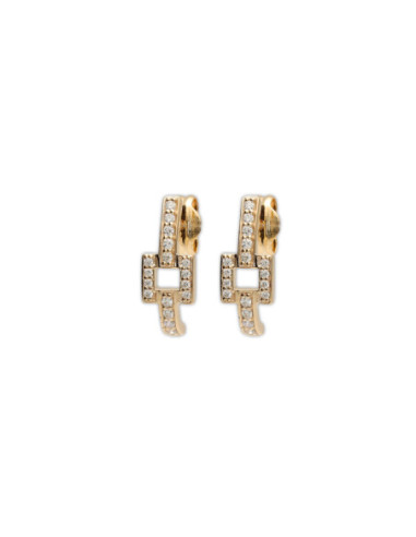 Pendientes Oro Amarillo Y Diamantes