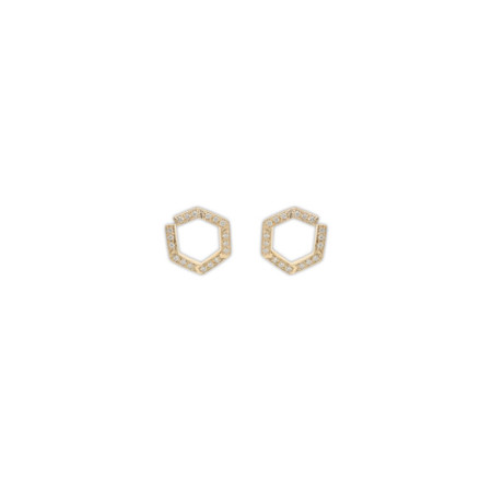 Pendientes Oro Amarillo Y Diamantes. Género: Mujer. Material: Oro amarillo. Piedras: Diamantes