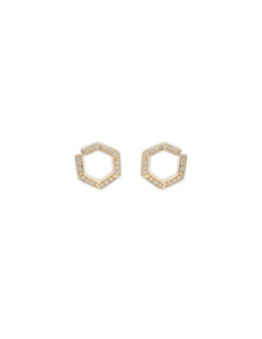 Pendientes Oro Amarillo Y Diamantes