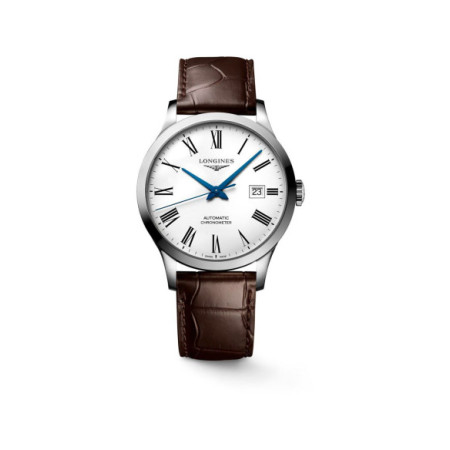 Reloj Longines Record L2.821.4.11.2. Género: Hombre. Material: Acero. Tamaño: De 39mm a 42mm. Correa: Piel. Color esfera: Blanco. Estilo: Clásico. Movimiento: Automático. Características técnicas: Calendario,Hora y segundero,Reserva de marcha