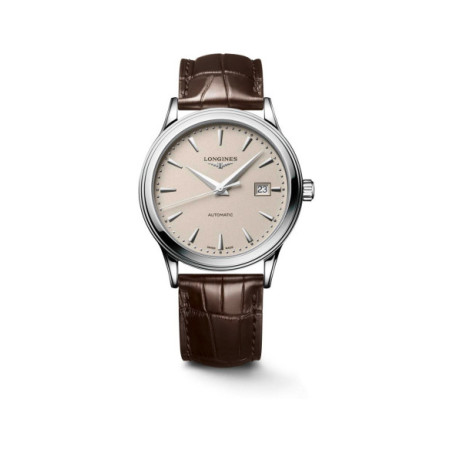 Reloj Longines Flagship Classic L4.984.4.79.2. Género: Hombre. Material: Acero. Tamaño: De 39mm a 42mm. Correa: Piel. Color esfera: Beige. Estilo: Clásico. Movimiento: Automático. Características técnicas: Calendario,Reserva de marcha,Hora y segundero