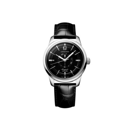 Reloj Longines Conquest Heritage Central Power Reserve L1.648.4.52.2. Género: Hombre. Material: Acero. Tamaño: De 32mm a 38mm. Correa: Piel. Color esfera: Negrol. Estilo: Clásico. Movimiento: Automático. Características técnicas: Calendario,Reserva de marcha,Hora y segundero