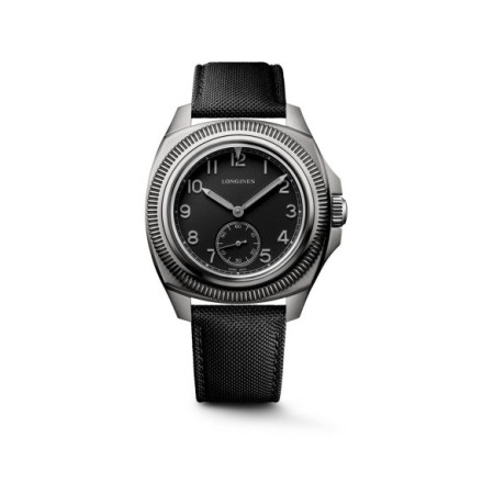 Reloj Longines Pilot Majetek Pioneer Edition L2.838.1.53.2. Género: Hombre. Material: Titanio. Tamaño: De 43mm a 46mm. Correa: Otros. Color esfera: Negro. Estilo: Deportivo. Movimiento: Automático. Características técnicas: Hora y segundero,Reserva de marcha