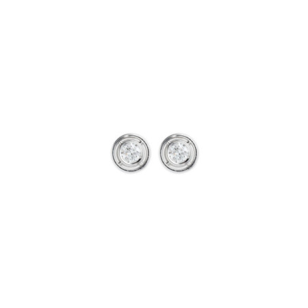 Pendientes Oro Blanco Y Diamante. Género: Mujer. Material: Oro blanco. Piedras: Diamantes