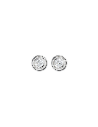 Pendientes Oro Blanco Y Diamante