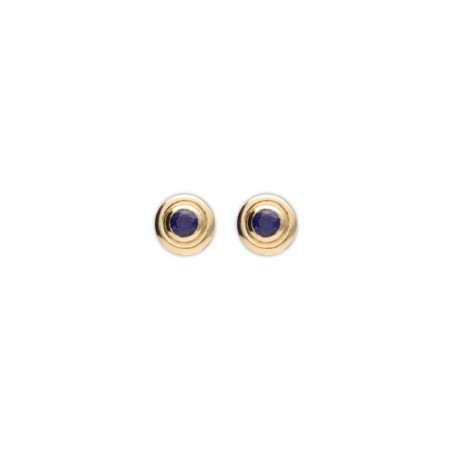 Pendientes Oro Amarillo Y Zafiro. Género: Mujer. Material: Oro amarillo. Piedras: Zafiros