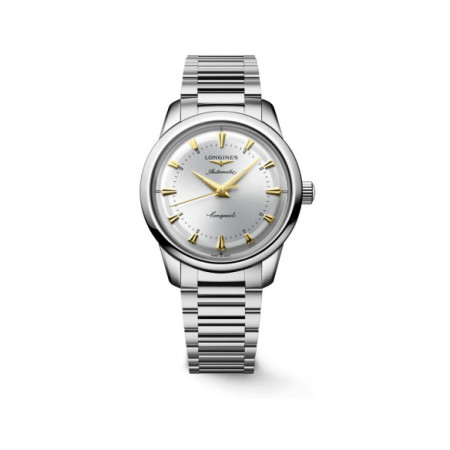 Reloj Longines Conquest Heritage L1.650.4.72.6. Género: Hombre. Material: Acero. Tamaño: De 39mm a 42mm. Correa: Acero. Color esfera: Plata. Estilo: Casual,Cocktail. Movimiento: Automático. Características técnicas: Hora y segundero,Reserva de marcha