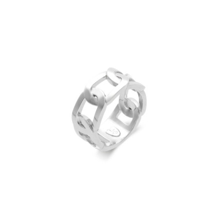 Anillo Oro Blanco Eslabones. Género: Mujer. Material: Oro blanco. Piedras: Sin gemas