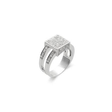Anillo Oro Blanco Y Diamantes. Género: Mujer. Material: Oro blanco. Piedras: Diamantes
