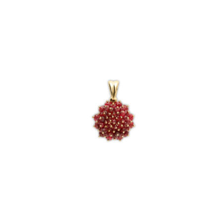 Colgante Oro Amarillo Y Rubíes. Género: Mujer. Material: Oro amarillo. Piedras: Rubies