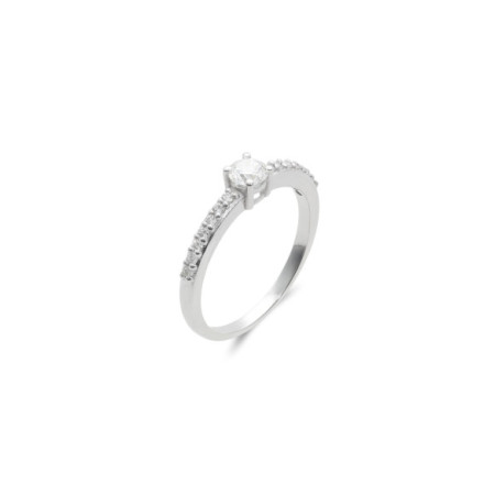 Anillo Oro Blanco Y Diamantes. Género: Mujer. Material: Oro blanco. Piedras: Diamantes