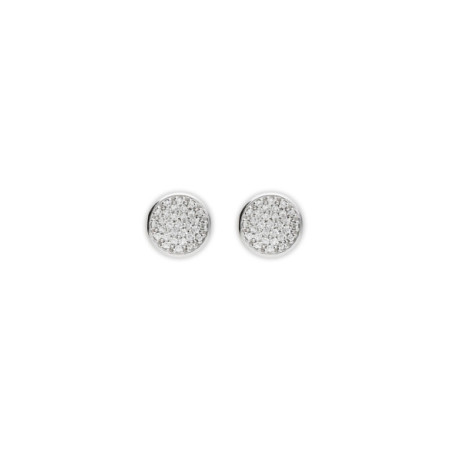 Pendientes Oro Blanco Y Diamantes. Género: Mujer. Material: Oro blanco. Piedras: Diamantes