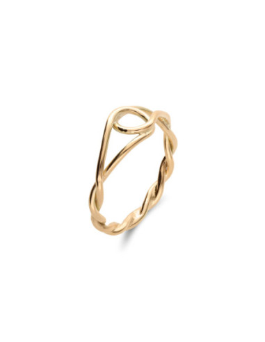Anillo Oro Amarillo Trenzado
