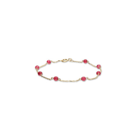 Pulsera Oro Amarillo Y Jade. Género: Mujer. Material: Oro amarillo. Piedras: Jade