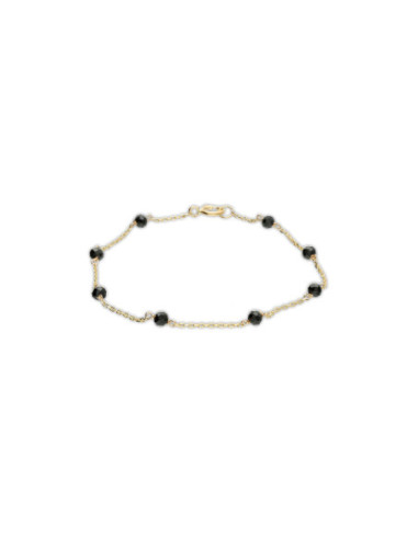 Pulsera Oro Amarillo Y Espinelas