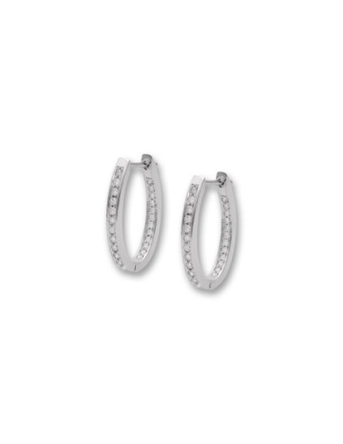 Argollas Oro Blanco Y Diamantes