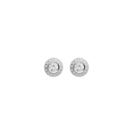 Pendientes Oro Blanco Y Diamantes. Género: Mujer. Material: Oro blanco. Piedras: Diamantes