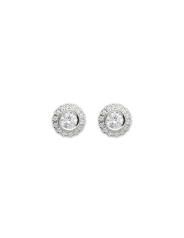 Pendientes Oro Blanco Y Diamantes