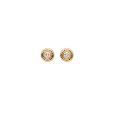 Pendientes Oro Amarillo Y Diamante. Género: Mujer. Material: Oro amarillo. Piedras: Diamantes