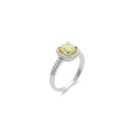Anillo Oro Blanco Y Diamantes. Género: Mujer. Material: Oro blanco. Piedras: Diamantes