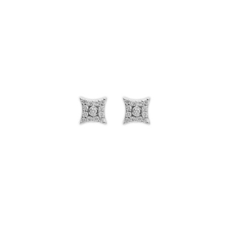 Pendientes Oro Blanco Y Diamantes. Género: Mujer. Material: Oro blanco. Piedras: Diamantes