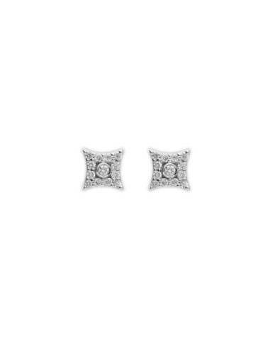 Pendientes Oro Blanco Y Diamantes