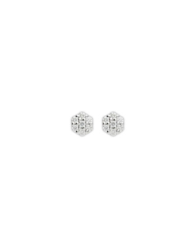 Pendientes Oro Blanco Y Diamantes