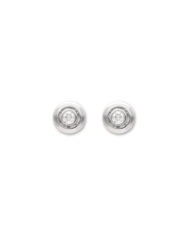 Pendientes Oro Blanco Y Diamante