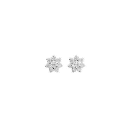 Pendientes Oro Blanco Y Diamantes. Género: Mujer. Material: Oro blanco. Piedras: Diamantes
