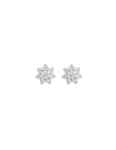 Pendientes Oro Blanco Y Diamantes
