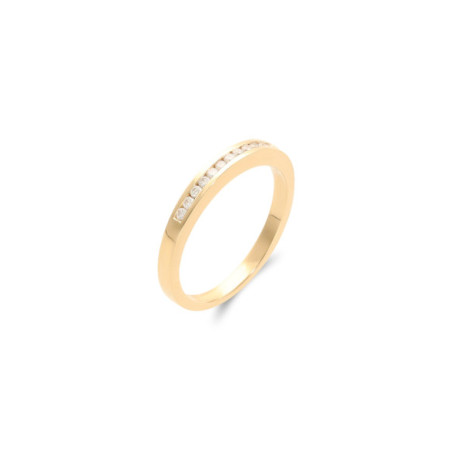 Anillo Oro Amarillo Y Diamantes. Género: Mujer. Material: Oro amarillo. Piedras: Diamantes