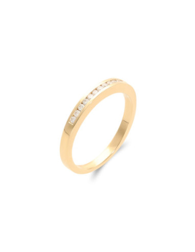 Anillo Oro Amarillo Y Diamantes