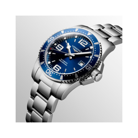 Reloj Longines Hydroconquest L3.742.4.96.6. Género: Hombre. Material: Acero. Tamaño: De 39mm a 42mm. Correa: Acero. Color esfera: Azul. Estilo: Deportivo. Movimiento: Automático. Características técnicas: Calendario,Hora y segundero,Reserva de marcha