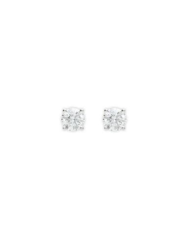 Pendientes Oro Blanco Y Diamante