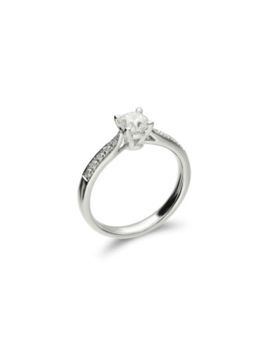 Anillo Oro Blanco Y Diamantes