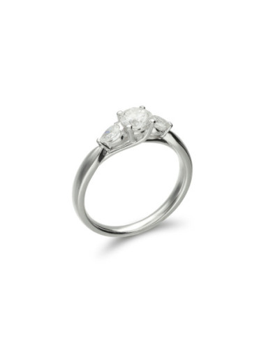 Anillo Oro Blanco Y Diamantes