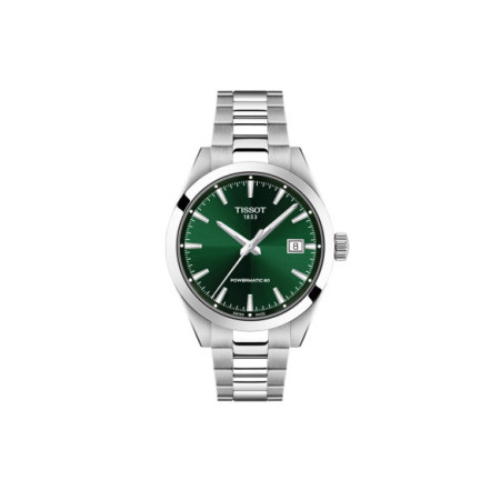 Reloj Tissot Gentleman 38MM T165.807.11.091.00. Género: Hombre. Material: Acero. Tamaño: De 32mm a 38mm. Correa: Acero. Color esfera: Verde. Estilo: Clásico. Movimiento: Automático. Características técnicas: Calendario,Hora y segundero,Reserva de marcha