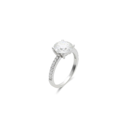 Anillo Oro Blanco Y Diamantes. Género: Mujer. Material: Oro blanco. Piedras: Diamantes