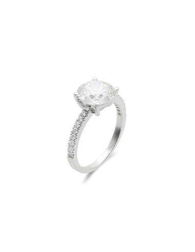Anillo Oro Blanco Y Diamantes