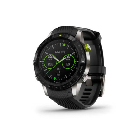 Reloj Garmin MARQ® Athlete 010-02006-16. Género: Hombre. Material: Titanio. Tamaño: De 43mm a 46mm. Correa: Caucho. Color esfera: Negro. Estilo: Deportivo,Tecnológico. Movimiento: Cuarzo. Características técnicas: Multifunción