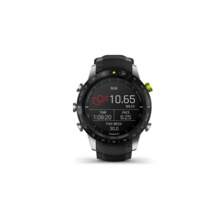 Reloj Garmin MARQ® Athlete 010-02006-16. Género: Hombre. Material: Titanio. Tamaño: De 43mm a 46mm. Correa: Caucho. Color esfera: Negro. Estilo: Deportivo,Tecnológico. Movimiento: Cuarzo. Características técnicas: Multifunción