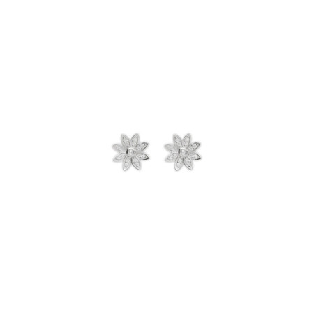 Pendientes Oro Blanco Y Diamantes. Género: Mujer. Material: Oro blanco. Piedras: Diamantes