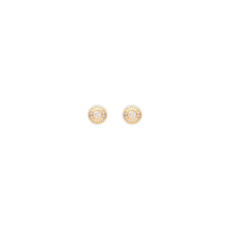 Pendientes Oro Amarillo Y Diamantes. Género: Mujer. Material: Oro amarillo. Piedras: Diamantes