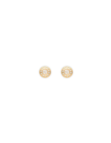 Pendientes Oro Amarillo Y Diamantes