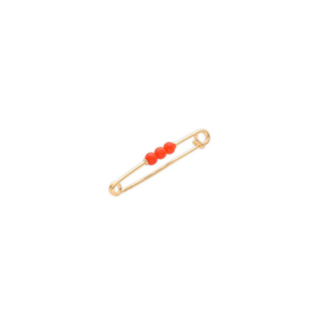 Alfiler Oro Amarillo Coral. Género: Mujer,Niña,Niño. Material: Oro amarillo. Piedras: Coral