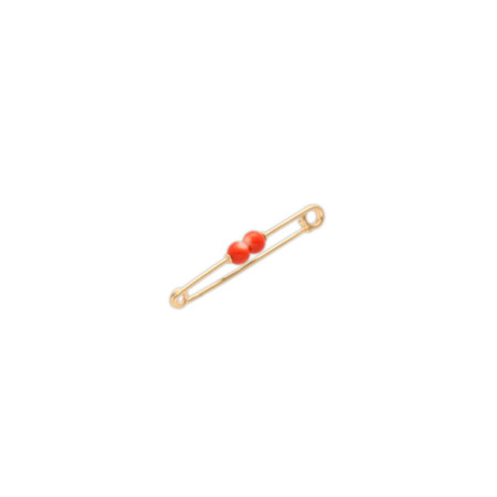 Alfiler Oro Amarillo Coral. Género: Mujer,Niña,Niño. Material: Oro amarillo. Piedras: Coral