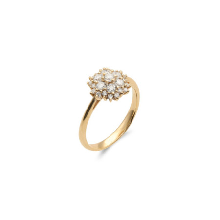 Anillo Oro Amarillo Y Diamantes. Género: Mujer. Material: Oro amarillo. Piedras: Diamantes