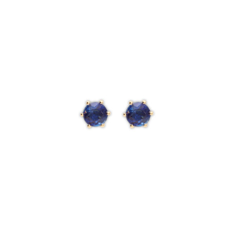 Pendientes Oro Amarillo Y Cianita. Género: Mujer. Material: Oro amarillo. Piedras: Cianita