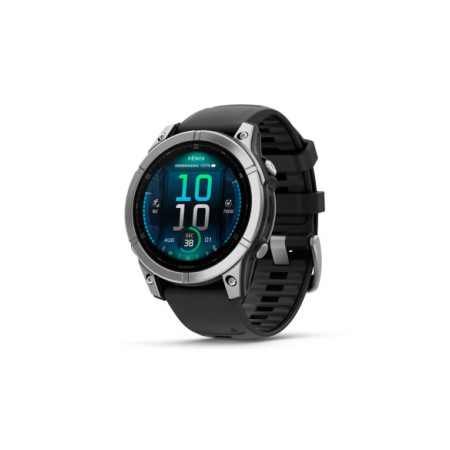 Reloj Garmin fēnix® E - 47 mm, AMOLED 010-03025-00. Género: Mujer,Hombre. Material: Acero. Tamaño: Más de 46mm. Correa: Silicona. Color esfera: Negro. Estilo: Deportivo,Tecnológico. Movimiento: Cuarzo. Características técnicas: Multifunción